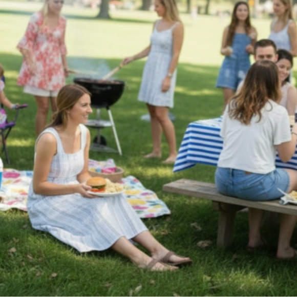 52seven Stripe Sleeveless Dress Size Small - Picture 5 of 14